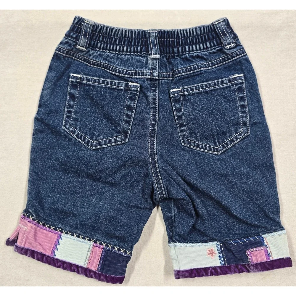 Baby Gap 3-6 Months Floral Patchwork Denim Jean Pants Outfit Set 100% Cotton Y2K